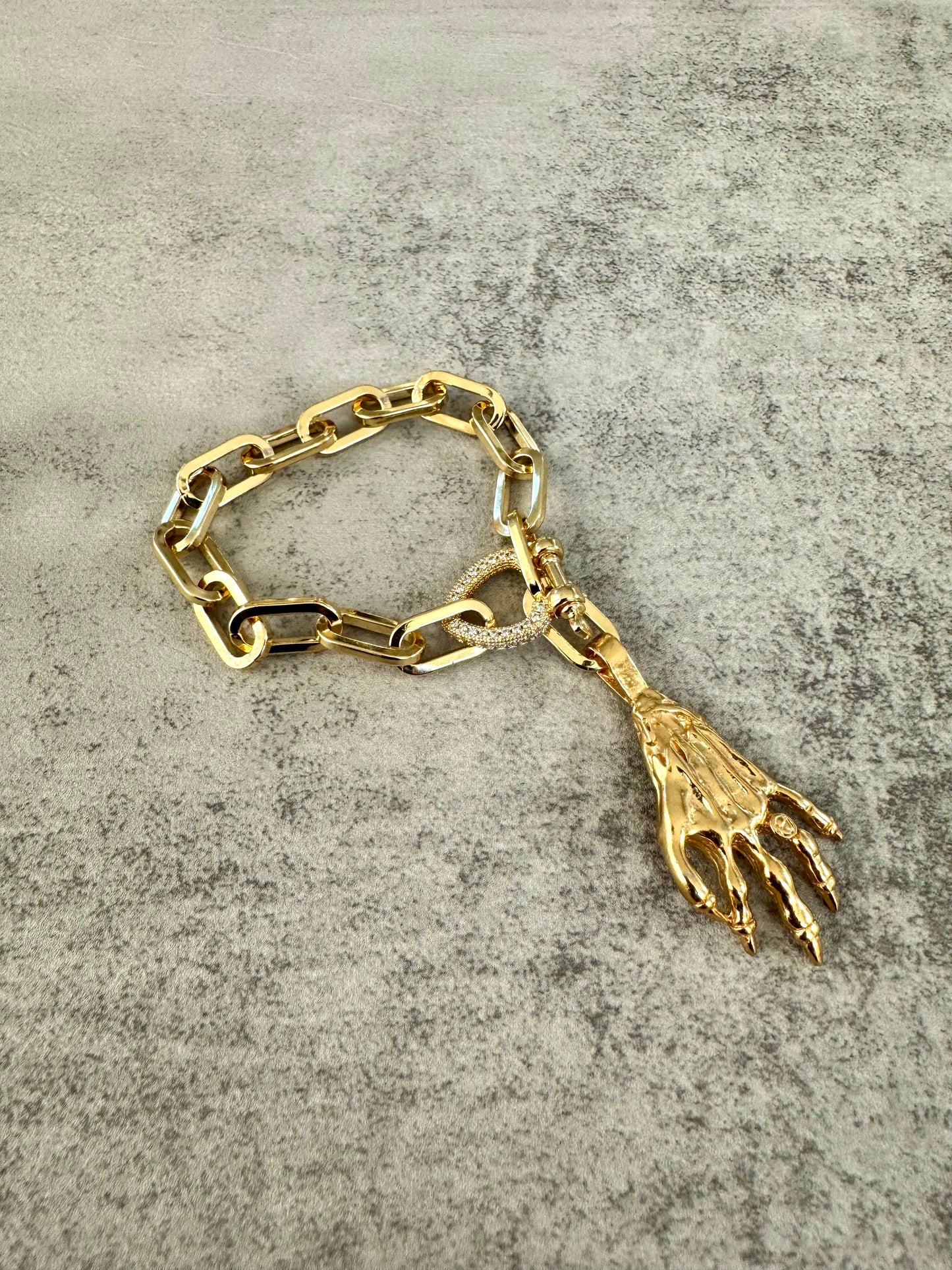 Hand Paperlink Charm Bracelet