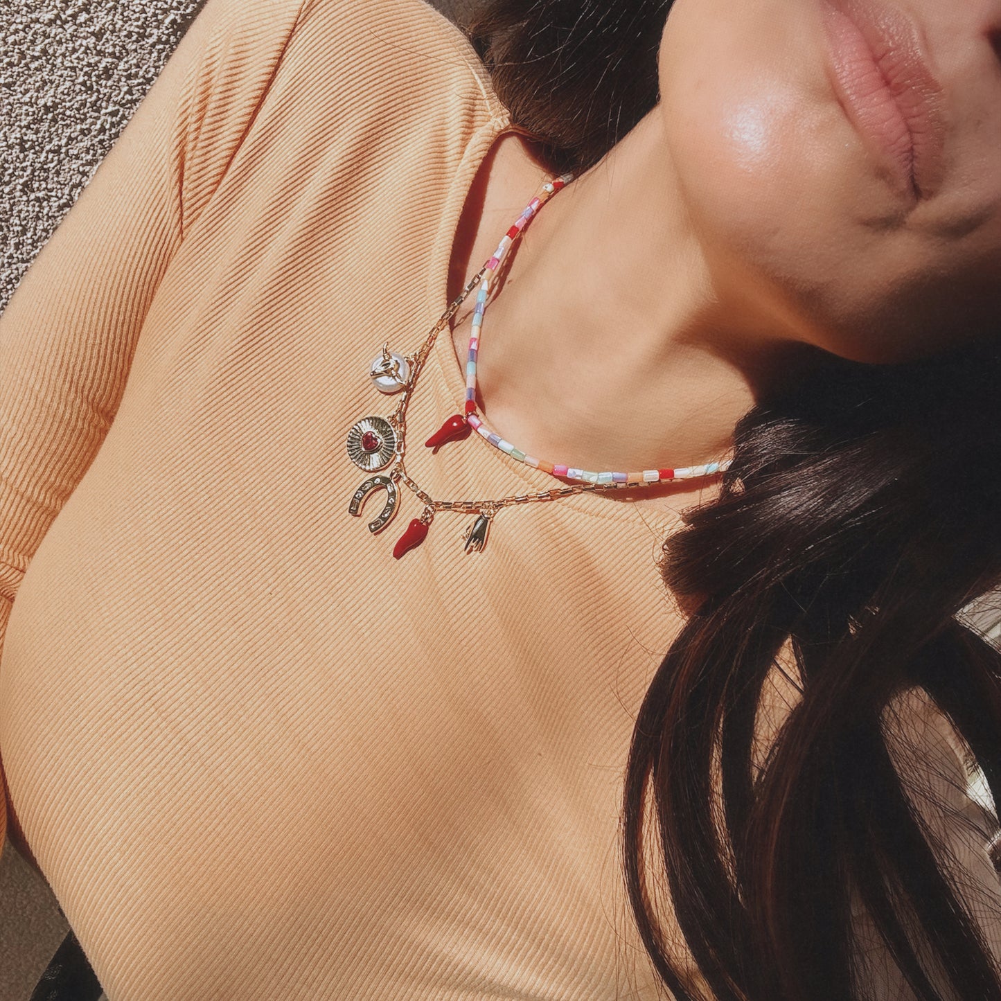 Beaded Chili Choker