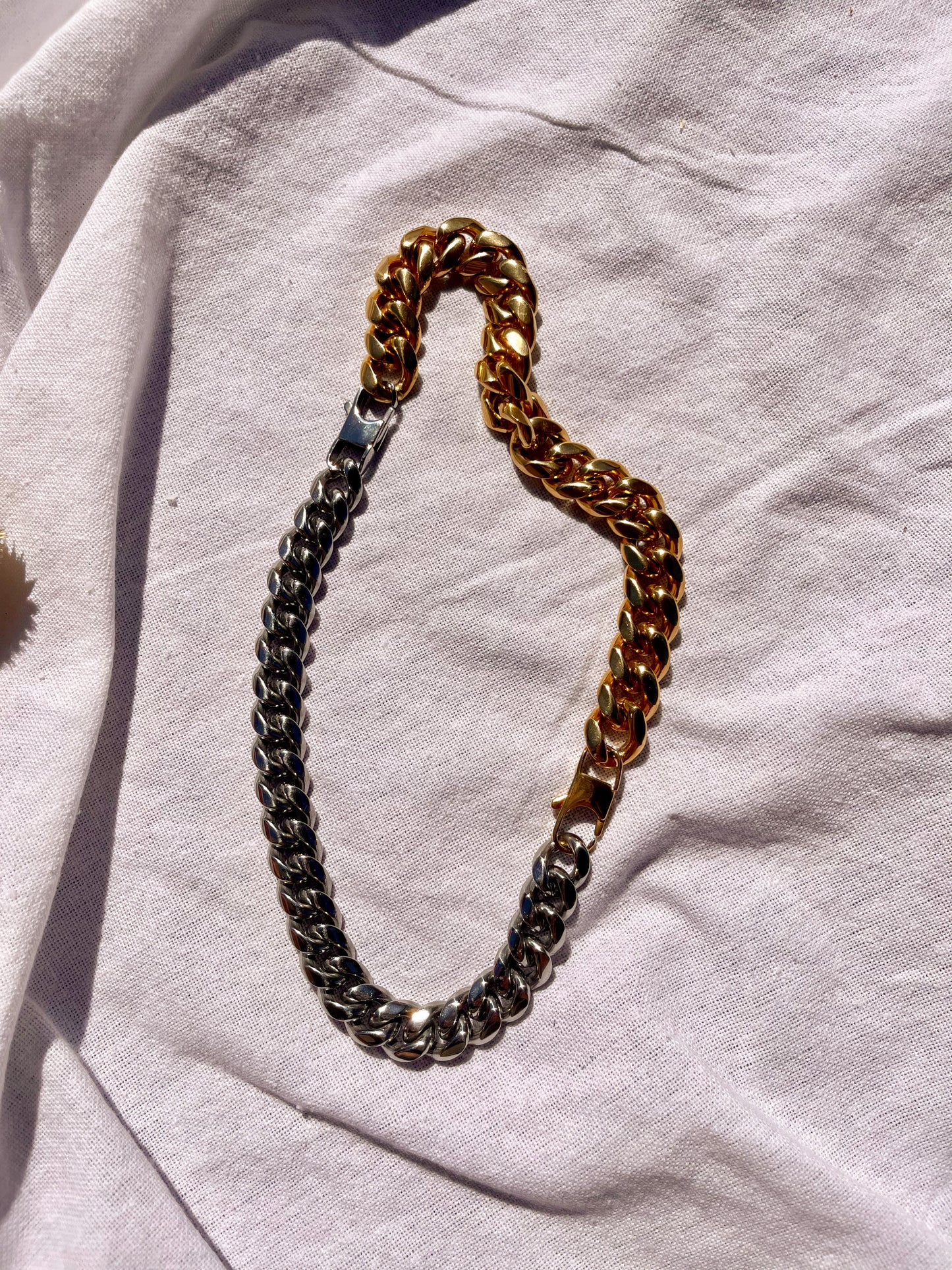 Mixed Metal Cuban Link Choker