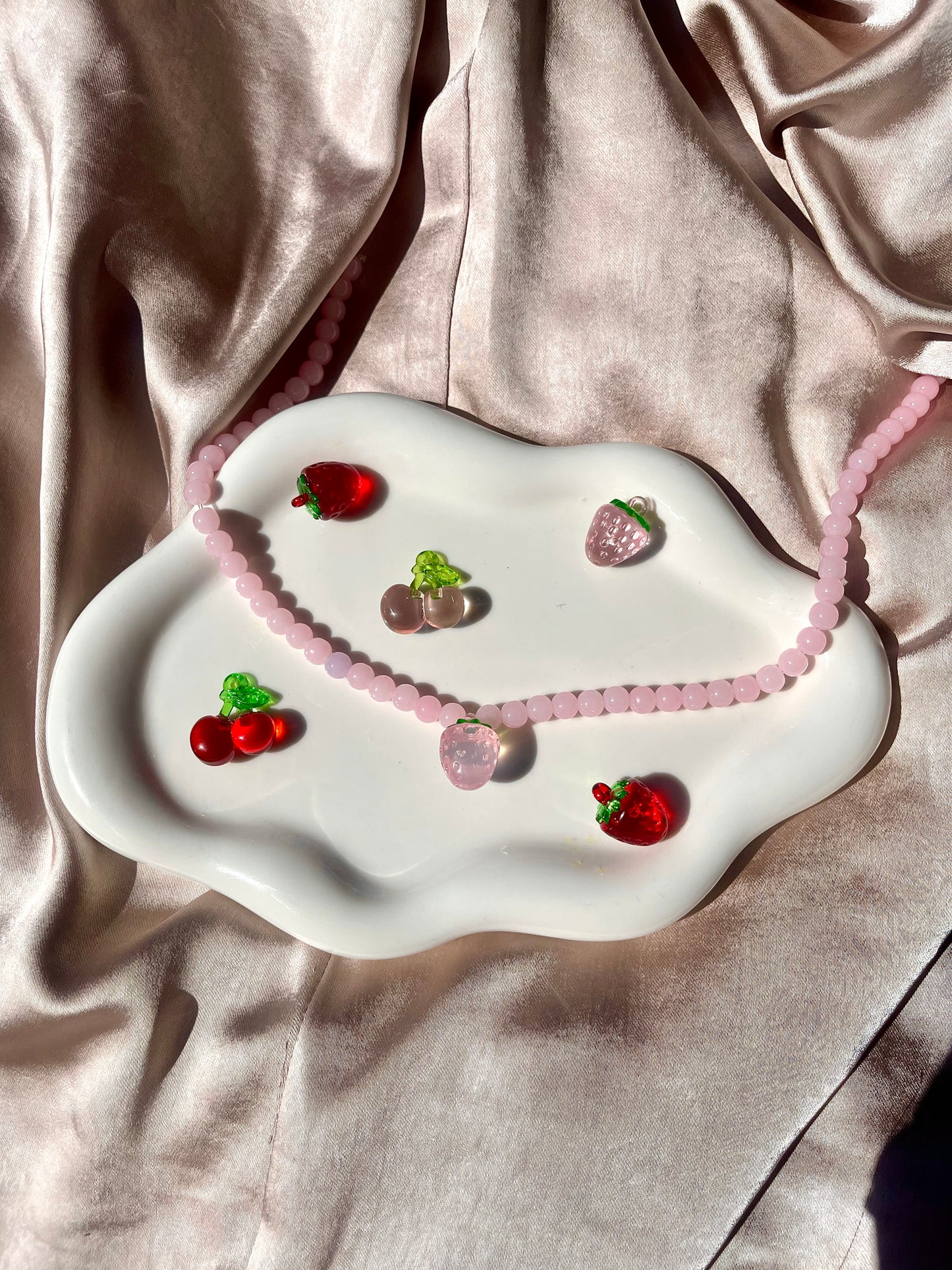 Strawberry Beaded Choker