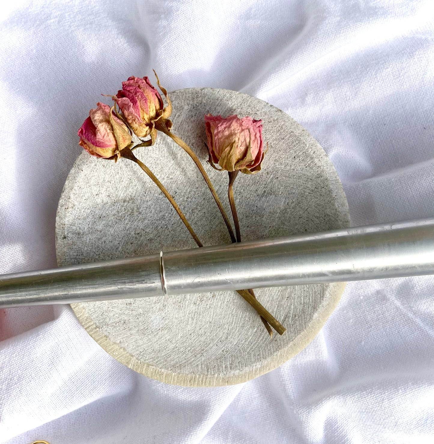 Silver Hammered Stacking Ring