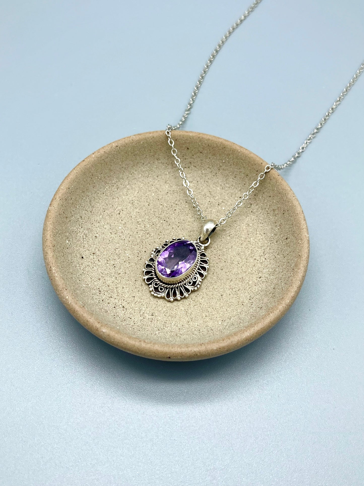 Amethyst Charm Necklace