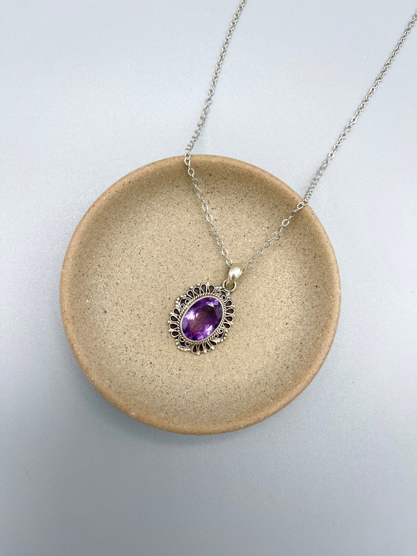 Amethyst Charm Necklace