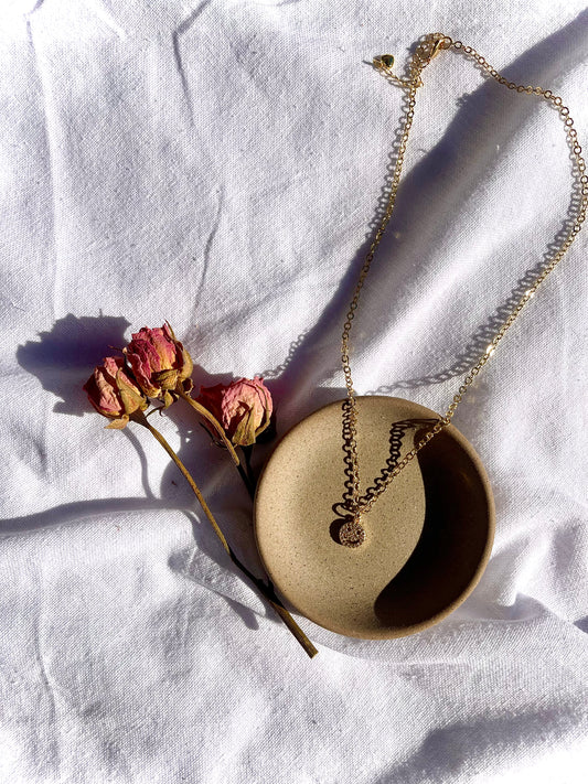 Rhinestone Smiley Necklace