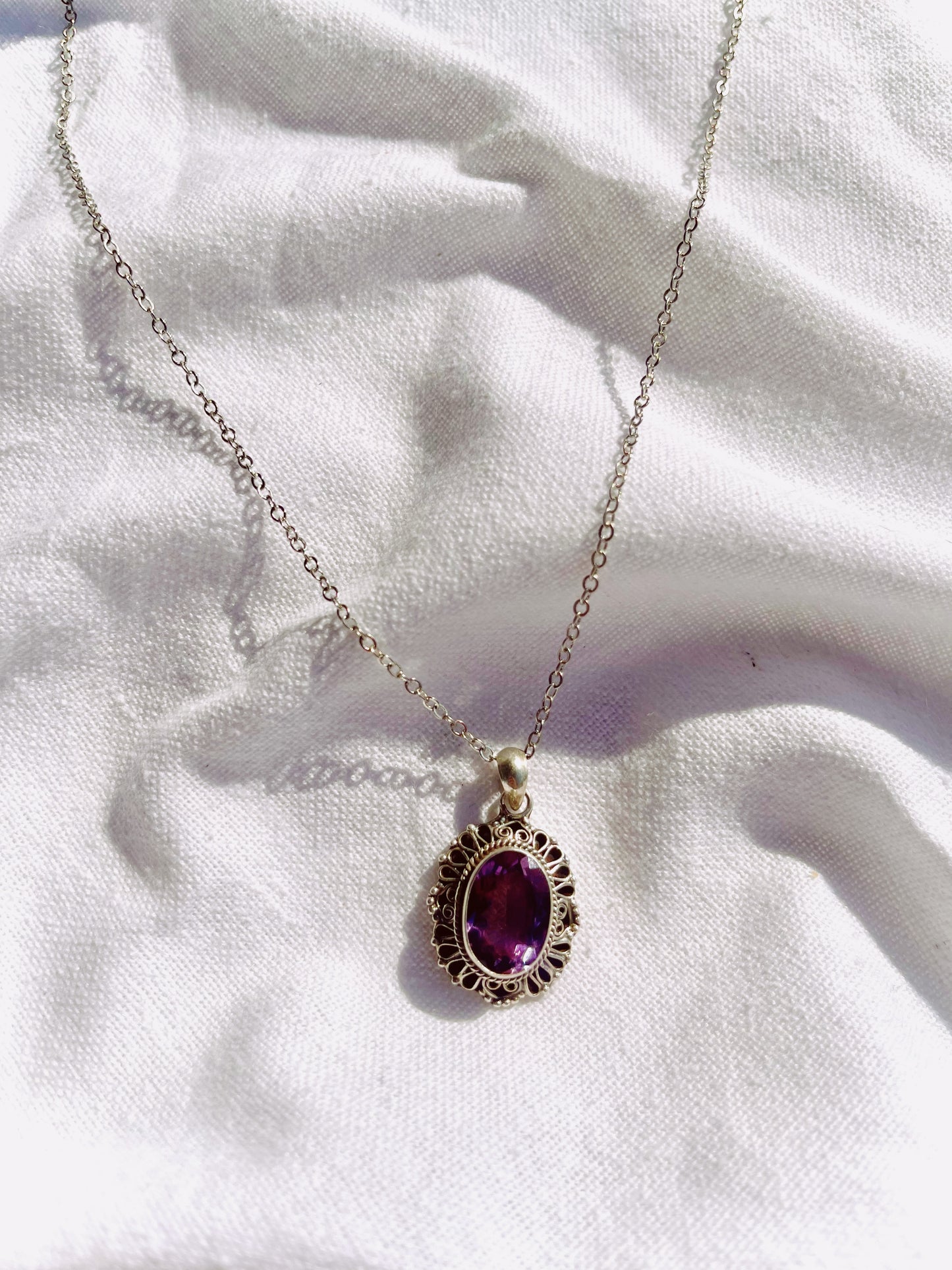 Amethyst Charm Necklace