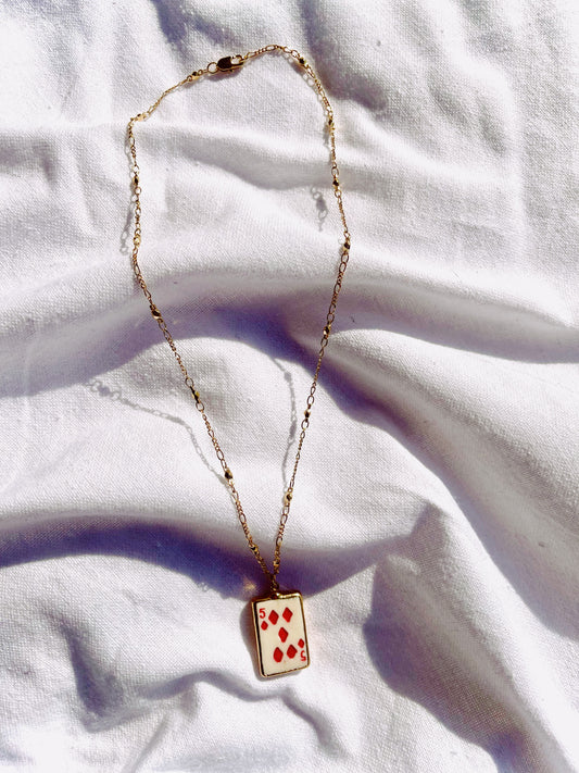 Five of Diamonds Necklace