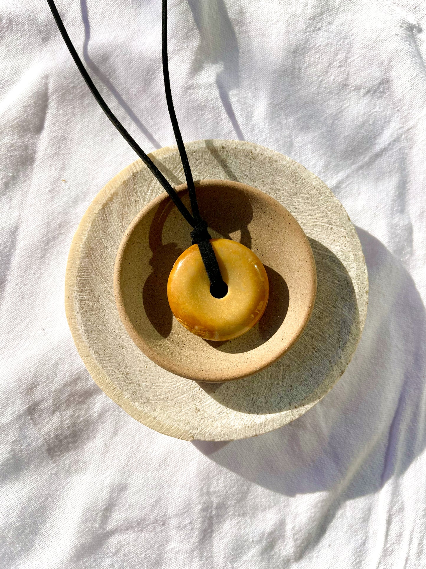 Brown Disc Necklace