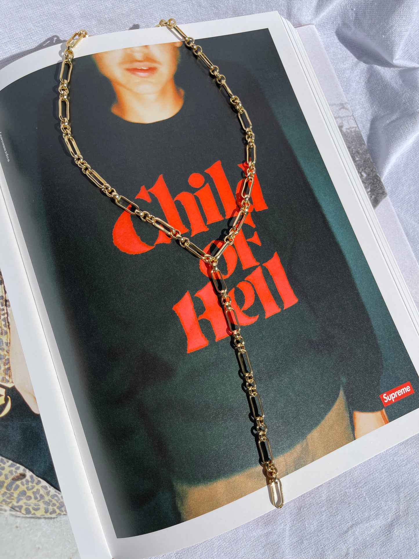 Y Gold Chain Necklace