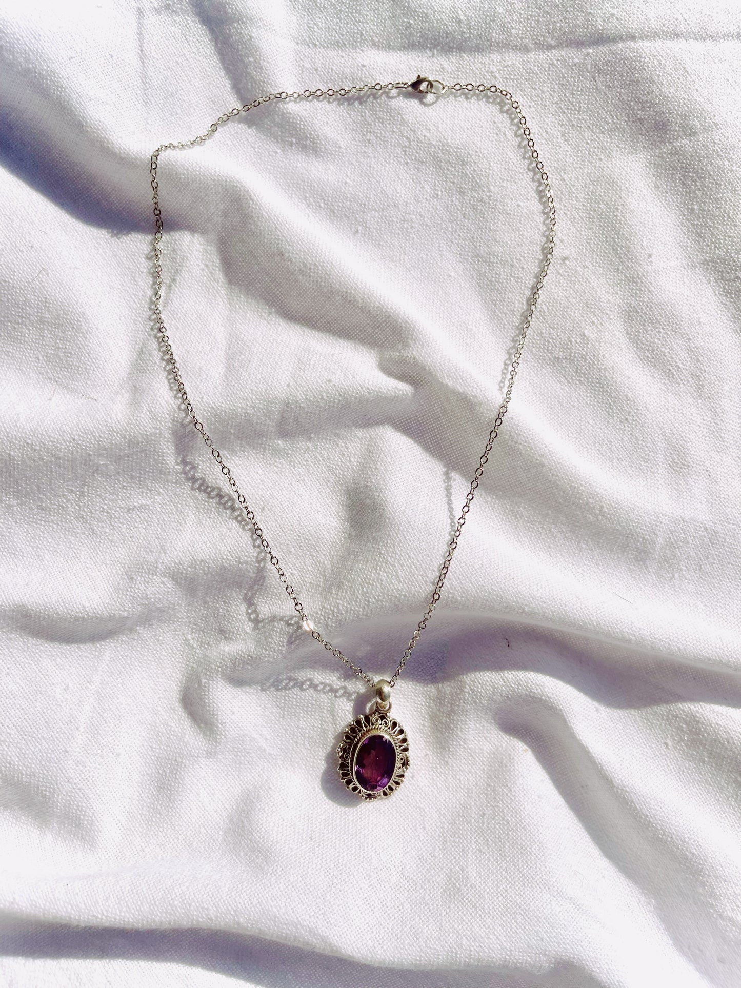 Amethyst Charm Necklace