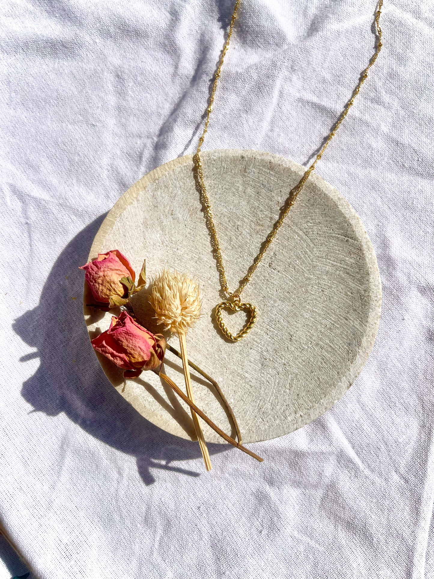 Twisted Rope Heart Necklace