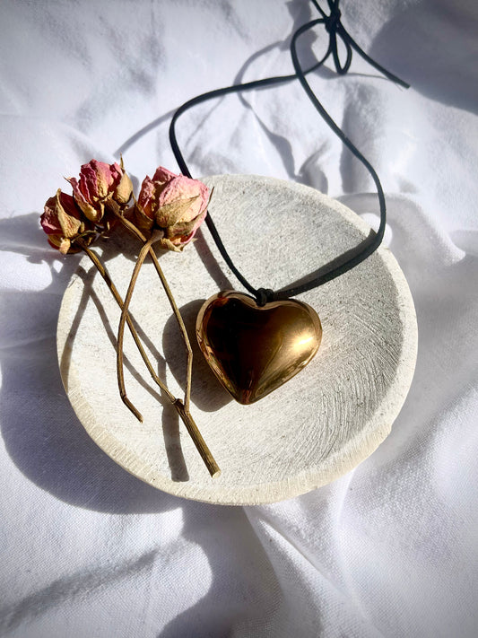 Large Copper Heart Choker