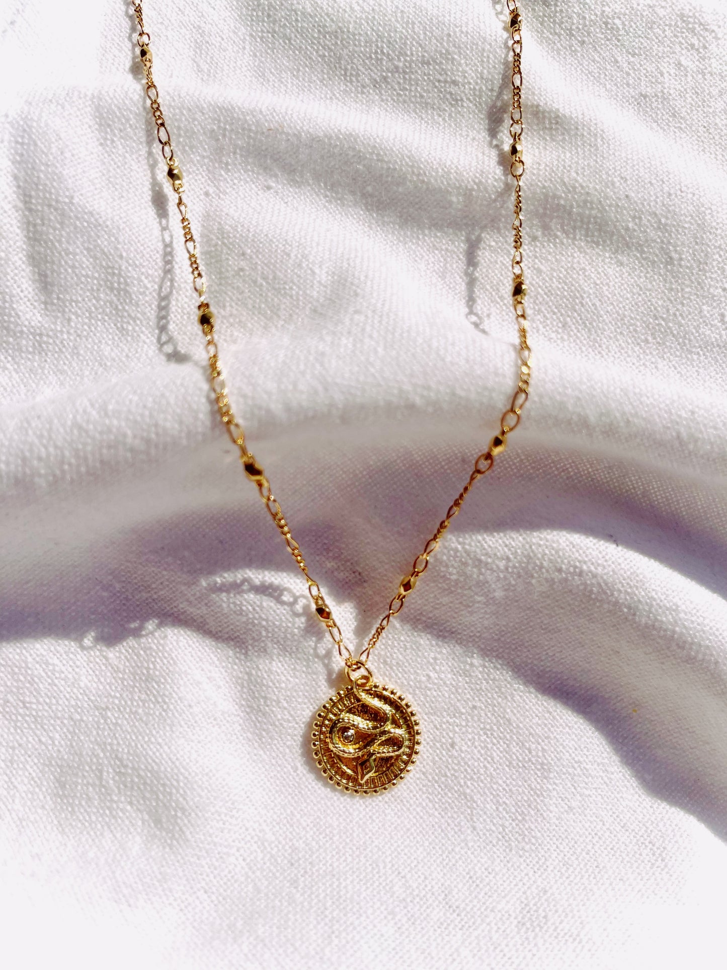 Snake Medallion Necklace