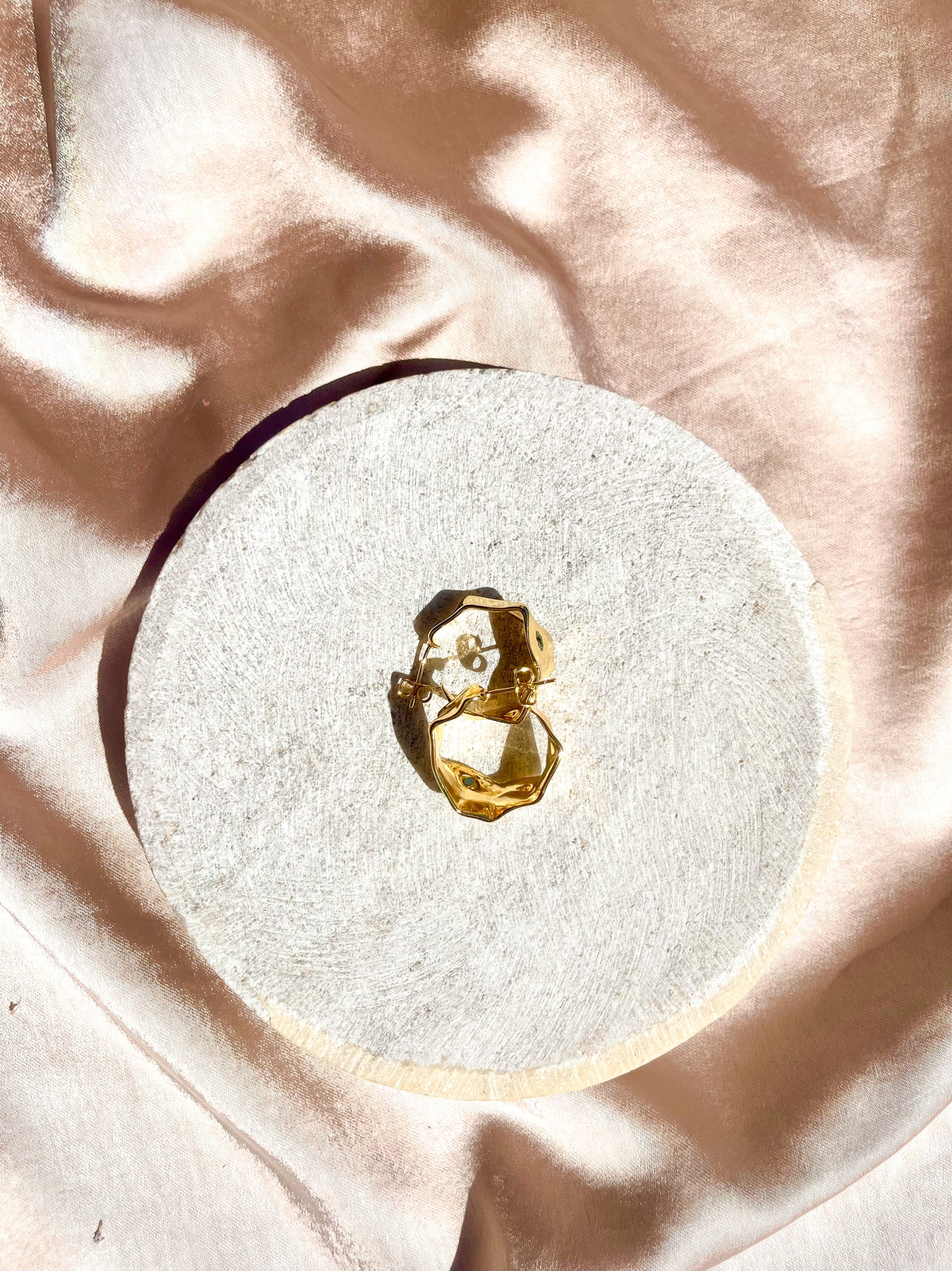 Textured Gold Hoops